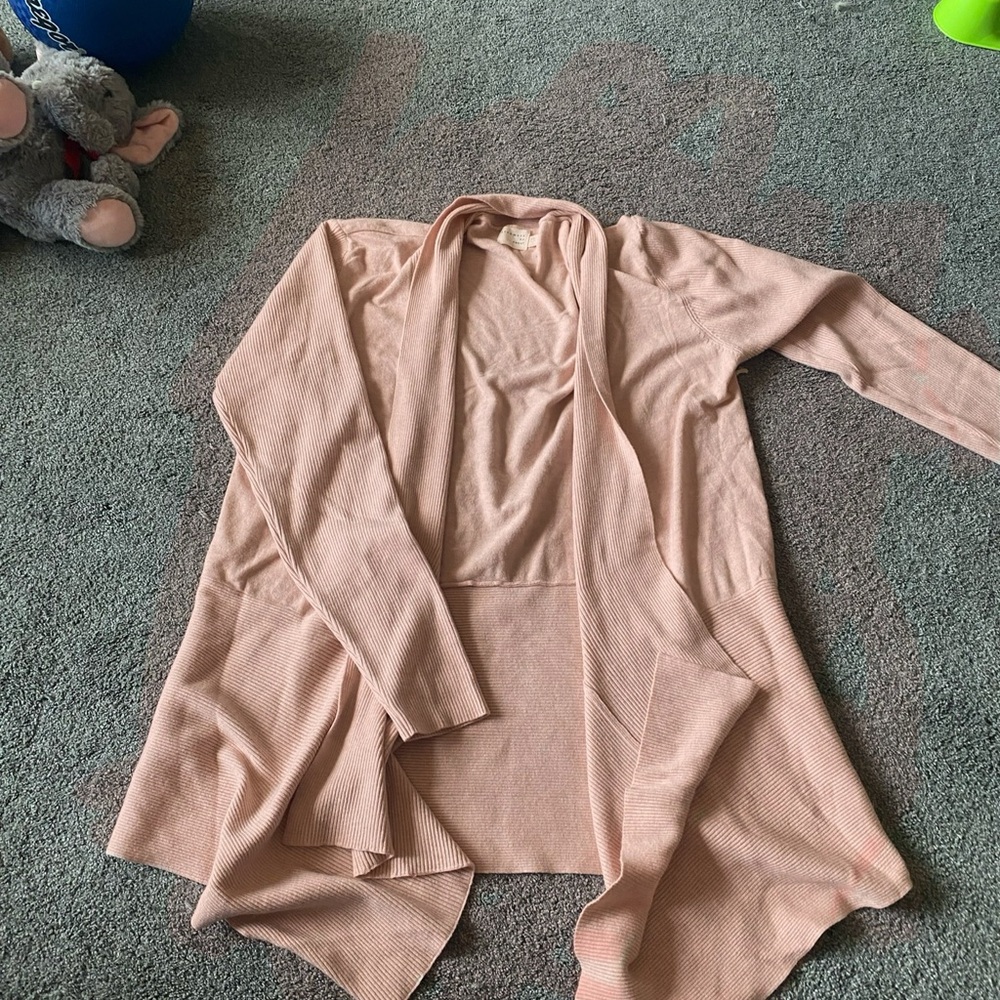 Blush Pink Open Front Cardigan